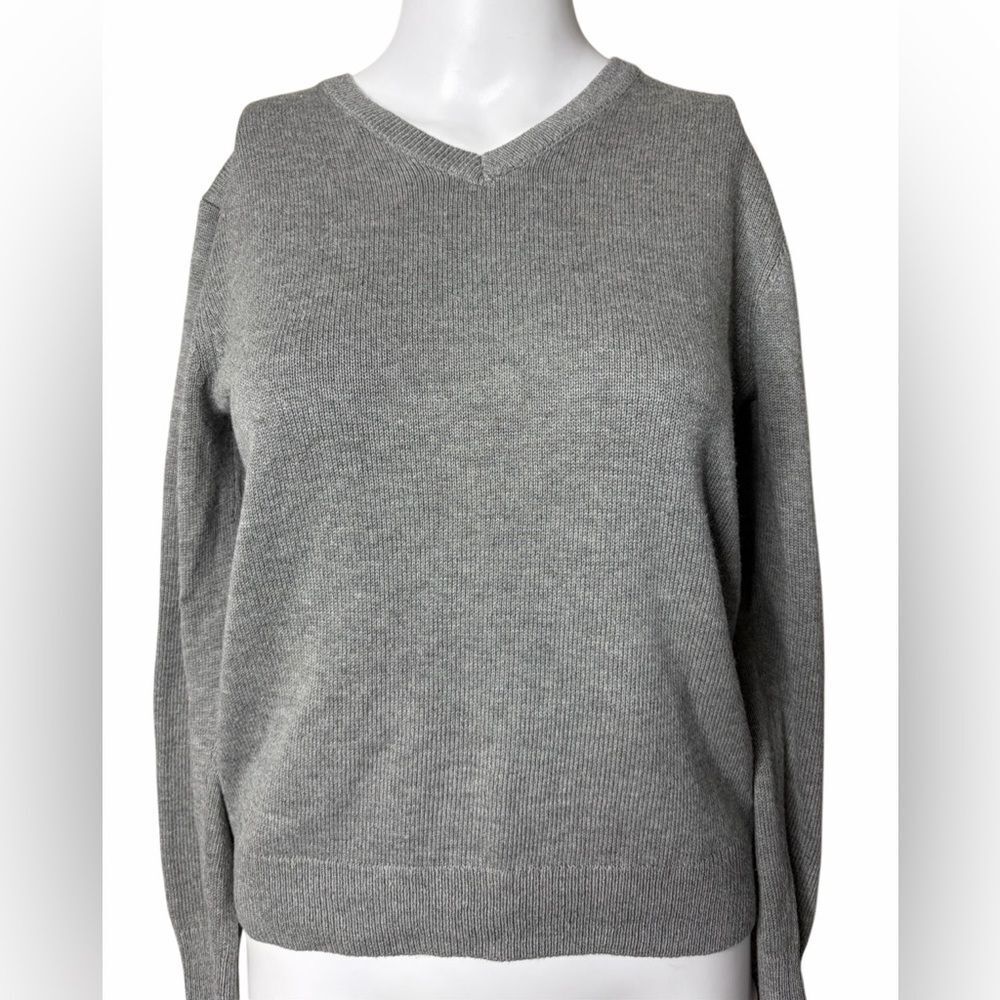 Gap Kids Gray V-Neck Sweater Size Large